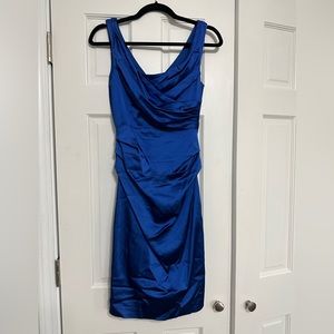 Great dress for a wedding guest. Beautiful blue ivy + blu dress. Only worn once.